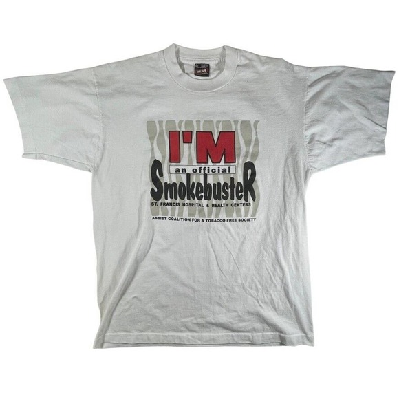 90s anti-smoking t-shirt I'm an official Smokebuster single stitch anti-tobacco - Picture 1 of 5